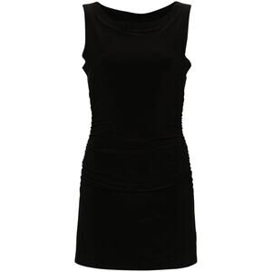 Norma Kamali Pickleball Sleeveless Mini Dress - S - Black